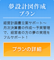 夢設計図作成プラン 経営計画書立案サポート～月次決算書の作成～予実管理で、経営者の方の夢の実現をフルサポート！